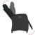 Set mobilier de grădină cu perne, 3 piese, negru, poliratan GartenMobel Dekor