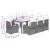 Set mobilier de grădină cu perne, 9 piese, negru, poliratan GartenMobel Dekor