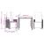 Set mobilier de grădină cu perne, 3 piese, negru, poliratan GartenMobel Dekor