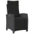 Set mobilier de grădină cu perne, 3 piese, negru, poliratan GartenMobel Dekor