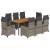 Set mobilier grădină cu perne, 9 piese, gri, poliratan GartenMobel Dekor