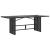 Set mobilier de grădină cu perne, 9 piese, negru, poliratan GartenMobel Dekor