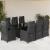 Set mobilier de grădină cu perne, 9 piese, negru, poliratan GartenMobel Dekor