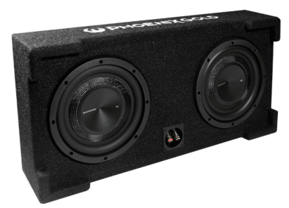 Subwoofer pasiv auto cu incinta Phoenix Gold 2x8", 150W RMS, 2 Ohm