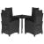 Set mobilier de grădină cu perne, 5 piese, negru, poliratan GartenMobel Dekor