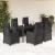 Set mobilier de grădină cu perne, 7 piese, negru, poliratan GartenMobel Dekor