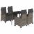 Set mobilier de grădină cu perne, 5 piese, gri, poliratan GartenMobel Dekor