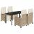 Set mobilier de grădină cu perne, 5 piese, bej, poliratan GartenMobel Dekor