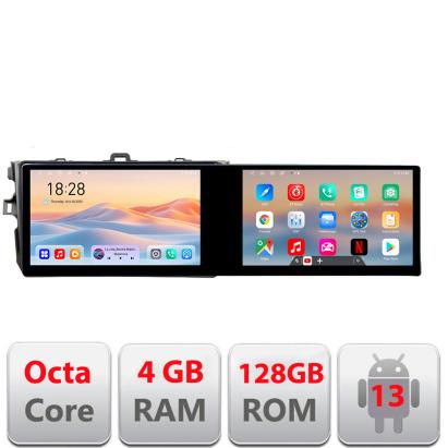 Navigatie Toyota Corolla Edotec 2 ecrane  8 core 4+128 21.6 inch Incell android Wifi 5Ghz gps internet  Kit-063
