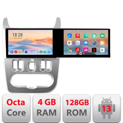 Navigatie Dacia Duster 2010-2012 Kit-099 Edotec 2 ecrane  8 core 4+128 21.6 inch Incell android Wifi 5Ghz gps internet