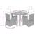 Set mobilier de grădină cu perne, 5 piese, negru, poliratan GartenMobel Dekor