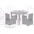 Set mobilier de grădină cu perne, 5 piese, negru, poliratan GartenMobel Dekor