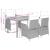 Set mobilier de grădină cu perne, 5 piese, negru, poliratan GartenMobel Dekor