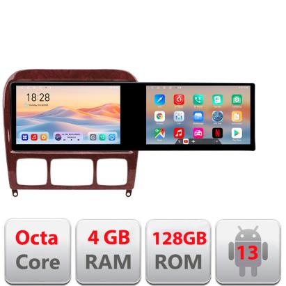 Navigație Android Mercedes Clasa S W220 1998-2005, 21.6 inch, 4GB+128GB