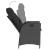 Set mobilier de grădină cu perne, 9 piese, negru, poliratan GartenMobel Dekor