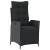 Set mobilier de grădină cu perne, 9 piese, negru, poliratan GartenMobel Dekor