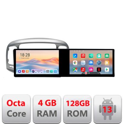 Navigatie Hyundai Accent 2006-2012 Kit-Accent Edotec 2 ecrane  8 core 4+128 21.6 inch Incell android Wifi 5Ghz gps internet