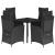 Set mobilier de grădină cu perne, 5 piese, negru, poliratan GartenMobel Dekor