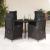 Set mobilier de grădină cu perne, 5 piese, negru, poliratan GartenMobel Dekor