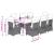 Set mobilier de grădină cu perne, 9 piese, negru, poliratan GartenMobel Dekor