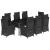 Set mobilier de grădină cu perne, 9 piese, negru, poliratan GartenMobel Dekor