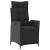 Set mobilier de grădină cu perne, 9 piese, negru, poliratan GartenMobel Dekor