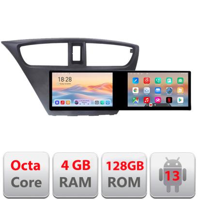 Navigatie Honda Civic 2012-2016 Kit-civic Edotec 2 ecrane  8 core 4+128 21.6 inch Incell android Wifi 5Ghz gps internet a