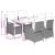 Set mobilier de grădină cu perne, 5 piese, gri, poliratan GartenMobel Dekor