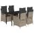 Set mobilier de grădină cu perne, 5 piese, gri, poliratan GartenMobel Dekor