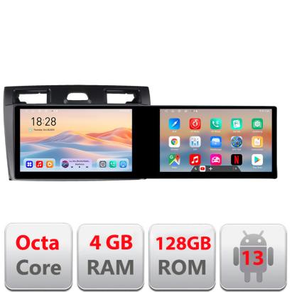 Navigație Android Ford Fiesta MK5 2002-2008, 2 ecrane, 4GB+128GB