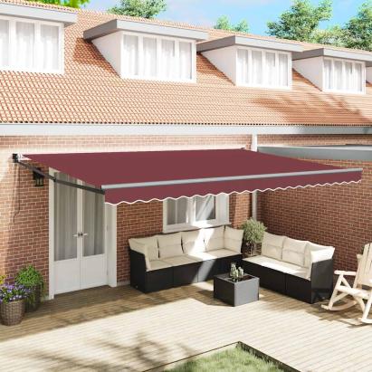 Copertina retractabilă automat, vișiniu, 500x300 cm GartenMobel Dekor