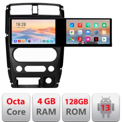 Navigație Android Suzuki Jimny 2007-2016, 2 ecrane 21.6 inch, 4GB+128GB