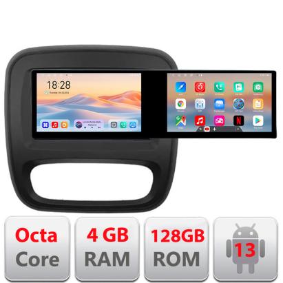 Navigatie Renault Trafic 2014-2018 cu 2 ecrane 21.6 inch Android 4+128GB