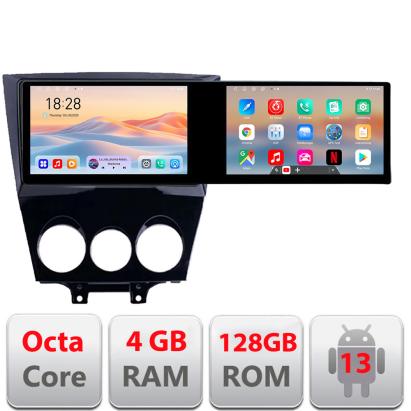 Navigatie Android Mazda RX-8 2003-2008 cu 2 ecrane, 4GB RAM, 128GB, 21.6 inch