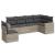 Set canapele de grădină cu perne, 6 piese gri deschis poliratan GartenMobel Dekor