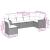 Set canapele de grădină cu perne, 6 piese gri deschis poliratan GartenMobel Dekor
