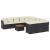 Set canapele de grădină, 12 piese, cu perne, negru, poliratan GartenMobel Dekor