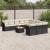 Set canapele de grădină, 12 piese, cu perne, negru, poliratan GartenMobel Dekor