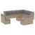 Set canapele de grădină, 13 piese, cu perne, bej, poliratan GartenMobel Dekor