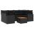Set canapele de grădină cu perne, 7 piese, negru, poliratan GartenMobel Dekor