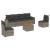 Set canapele de grădină, 7 piese, cu perne, gri, poliratan GartenMobel Dekor