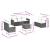 Set mobilier de grădină cu perne, 8 piese, negru, poliratan GartenMobel Dekor