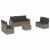 Set canapele de grădină cu perne, 8 piese, gri, poliratan GartenMobel Dekor