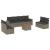 Set canapele de grădină, 9 piese, cu perne, gri, poliratan GartenMobel Dekor