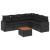 Set canapele de grădină cu perne, 7 piese, negru, poliratan GartenMobel Dekor