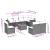Set mobilier de grădină cu perne, 9 piese, negru, poliratan GartenMobel Dekor