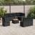 Set mobilier de grădină cu perne, 9 piese, negru, poliratan GartenMobel Dekor