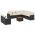 Set canapele de grădină cu perne, 10 piese, negru, poliratan GartenMobel Dekor