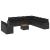 Set canapele de grădină, 12 piese, cu perne, negru, poliratan GartenMobel Dekor