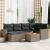 Set canapele de grădină, 7 piese, cu perne, gri, poliratan GartenMobel Dekor